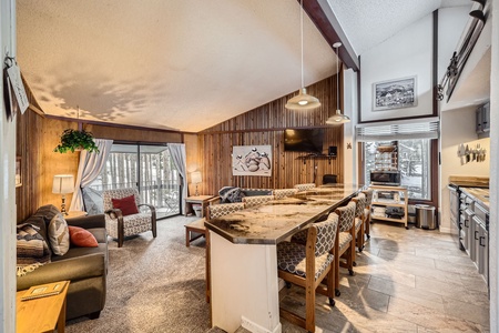 Kitchen opens up to living room for gatherings