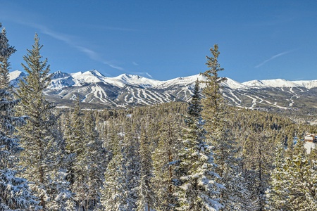 Amazing view from the house of the ski slopes