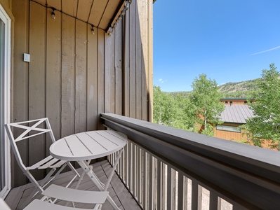 View of the private balcony seating area