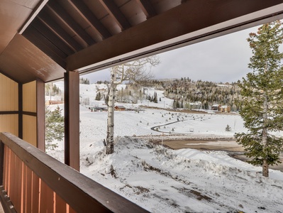 Exceptional view of the lifts from the covered balcony