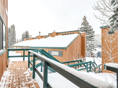 Winter views from the veranda, overlooking the snow-covered slopes for a perfect mountain retreat