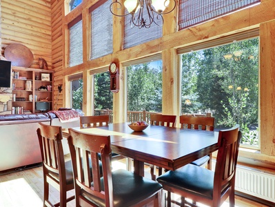 View of Dining room with Views to the Mountain and Forest