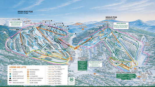 Map of Brian Head Resort Runs