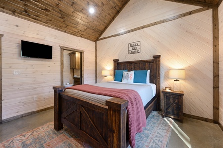 The cabin boasts two spacious King Suites, providing ample privacy and space for everyone to unwind.