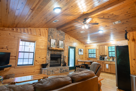 Entering from the front door you see the wide open design. Vaulted ceilings keep it airy but cozy, with everyone nearby to all be present together.