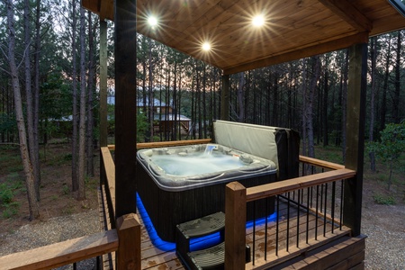 Relax and unwind in the hot tub.