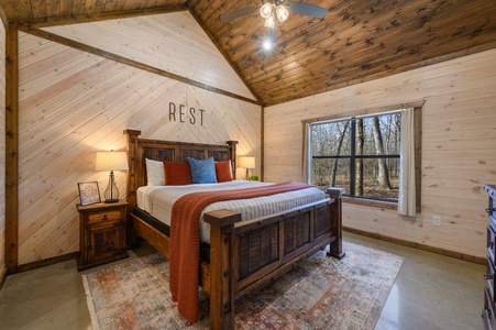 The cabin boasts two spacious King Suites, providing ample privacy and space for everyone to unwind.