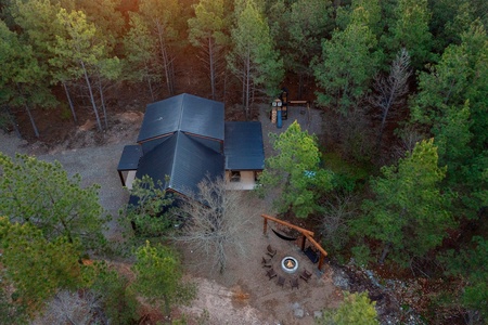 Aerial view of Creekside Bliss.