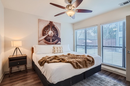 Bedroom with king sized bed