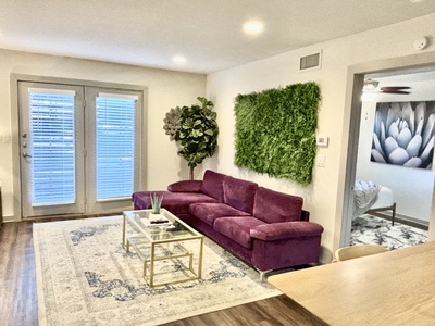 Living room and bedroom view