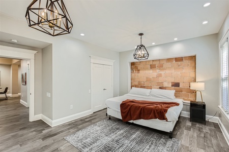 Master Bedroom with king sized bed