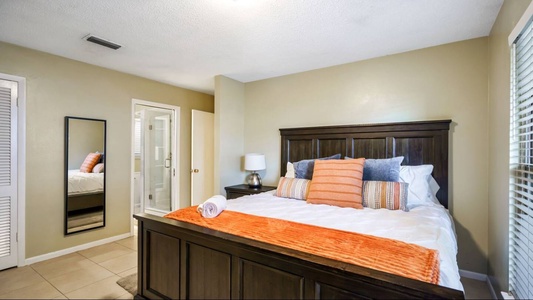 Master Bedroom with king sized bed