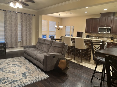 Living room and kitchen view