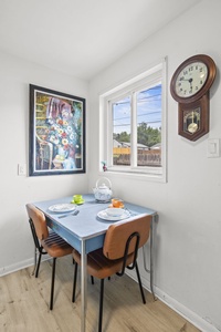 Dining table with view