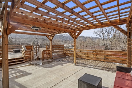 Deck with view of the mountains