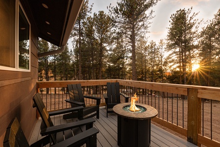 Fire pit with outdoor seating