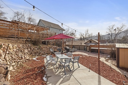 Outdoor dining area