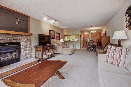 Open concept living and dining area