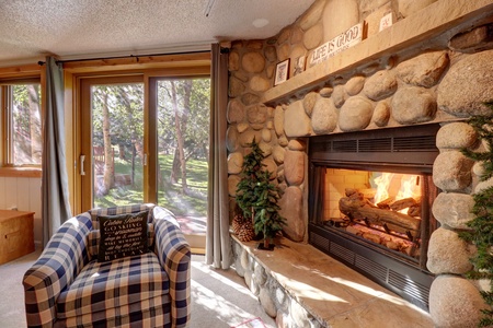 Cozy fireplace