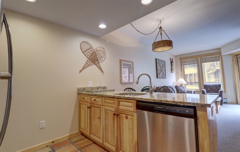 Open concept kitchen area