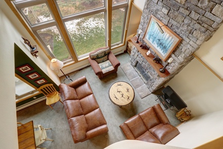 Aerial view of the main living area