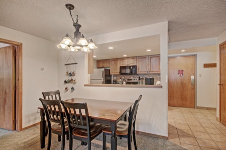 Dining and kitchen area