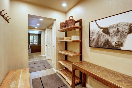 Entry way with multiple storage options.