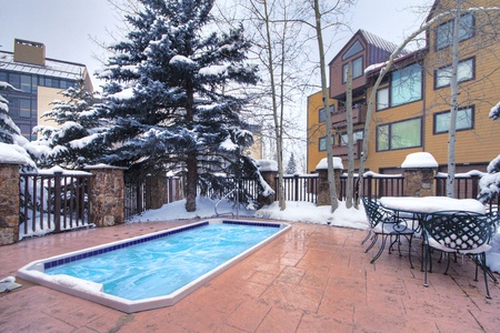 Outdoor hot tub area