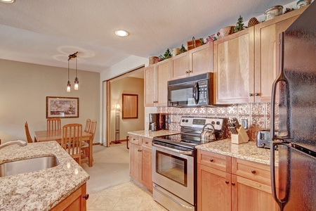 A nicely updated kitchen.