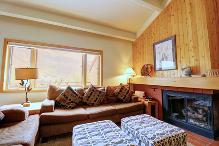 Cozy living room with fireplace