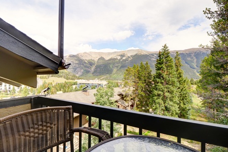 The hotel room has it's own small private balcony that has great mountain views