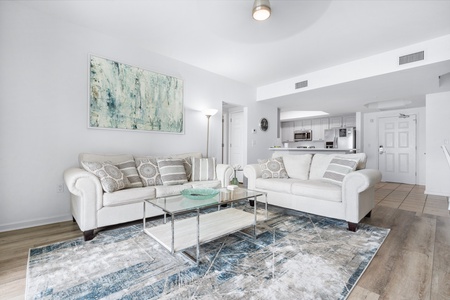 Tastefully decorated condo.