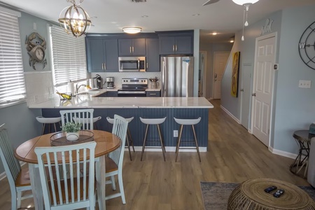 Dining area and kitchen