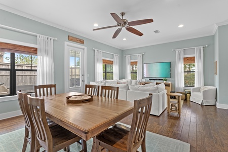 Dining area with seating for six