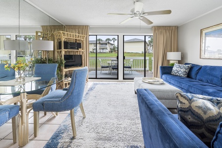 Family Room with view of golf course