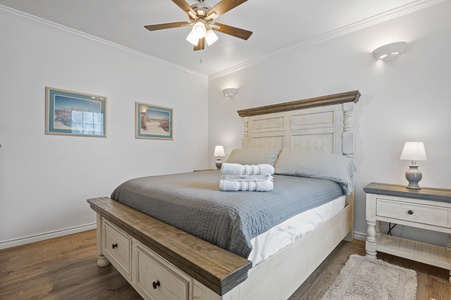 Comfy private bedroom with queen bed