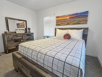 Master bedroom with full dresser