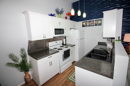 Fully stocked kitchen