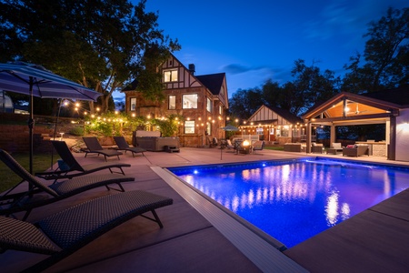 Poolside after dark