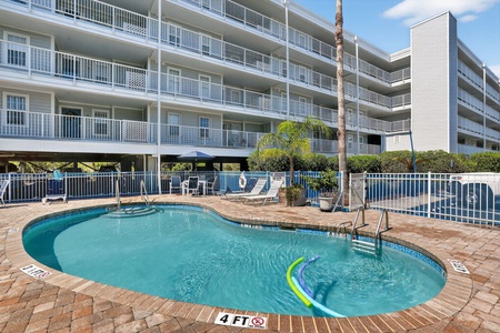 Community pool for soaking up the sun