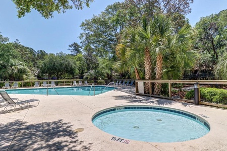 Relax in the community hot tub