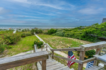 Beach and ocean views for miles from the deck Beach and ocean views for miles from the deck 