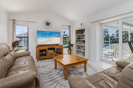 Family Room With Lanai Slider Access