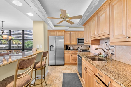 Bright Galley Kitchen