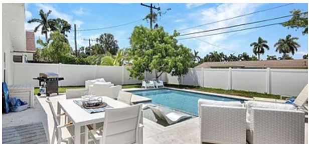 Outdoor dining area