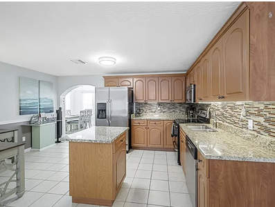 Open Kitchen with tile