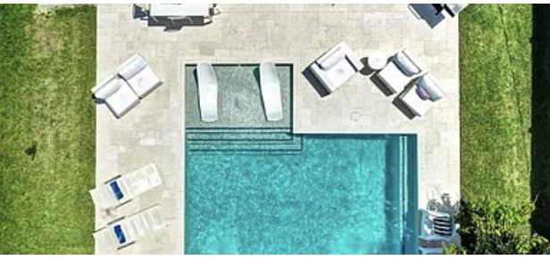 Arial view of pool area for Unit 2