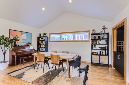 Contemporary mountain dining space