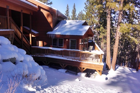 Snow on the back wrap around deck! 