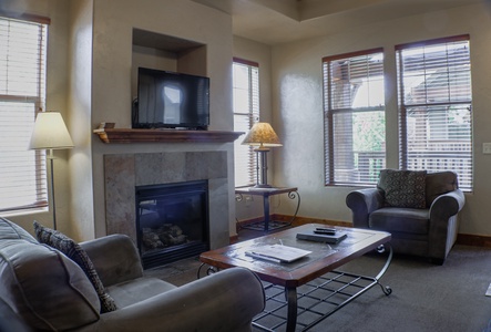 Cozy Living Room with Fireplace